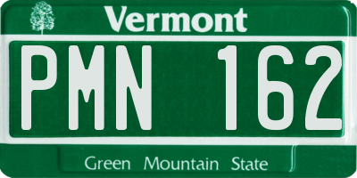 VT license plate PMN162