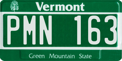 VT license plate PMN163