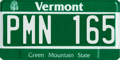 VT license plate PMN165