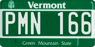 VT license plate PMN166