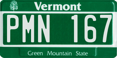 VT license plate PMN167