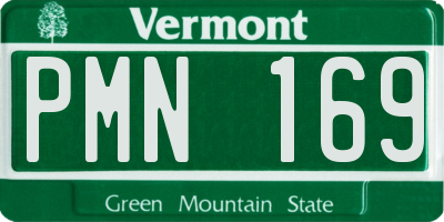 VT license plate PMN169