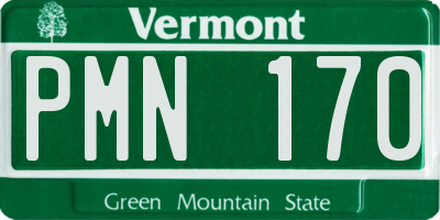 VT license plate PMN170
