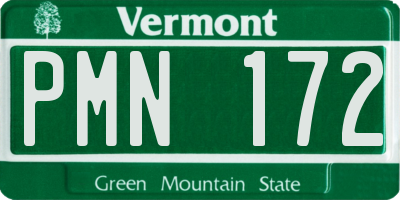 VT license plate PMN172