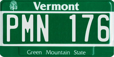 VT license plate PMN176