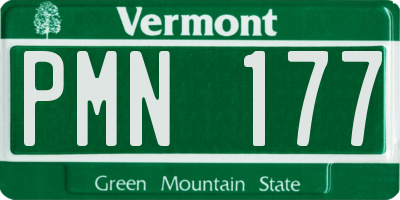 VT license plate PMN177