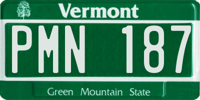 VT license plate PMN187