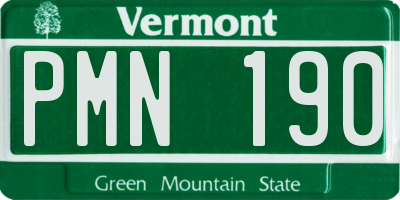 VT license plate PMN190