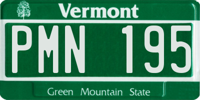 VT license plate PMN195