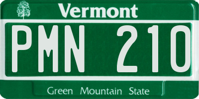 VT license plate PMN210