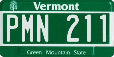 VT license plate PMN211
