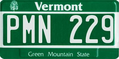 VT license plate PMN229