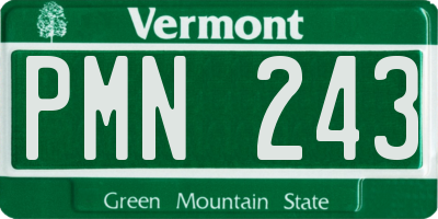 VT license plate PMN243