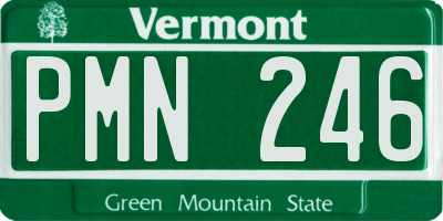 VT license plate PMN246
