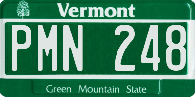 VT license plate PMN248