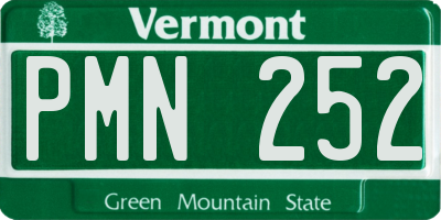 VT license plate PMN252