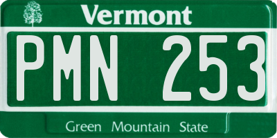 VT license plate PMN253