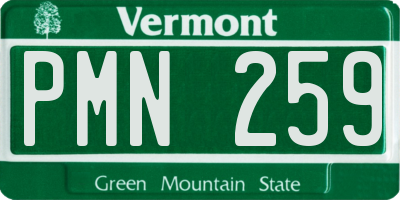 VT license plate PMN259
