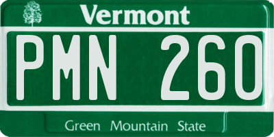 VT license plate PMN260