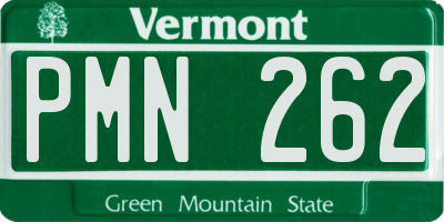VT license plate PMN262