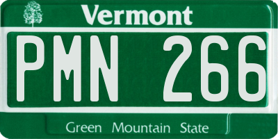 VT license plate PMN266