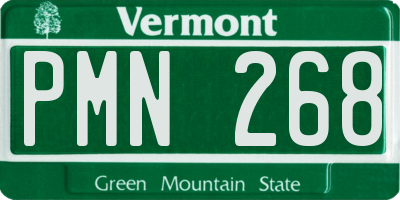 VT license plate PMN268