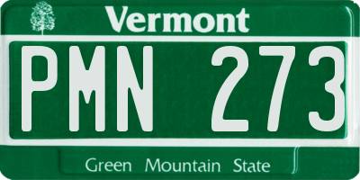 VT license plate PMN273