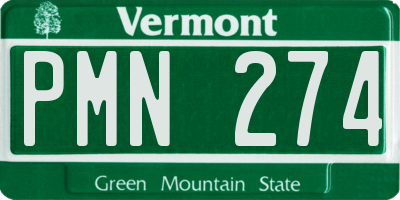VT license plate PMN274