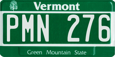VT license plate PMN276