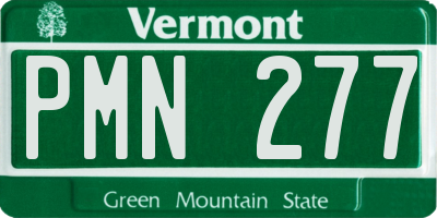 VT license plate PMN277