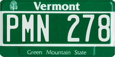 VT license plate PMN278