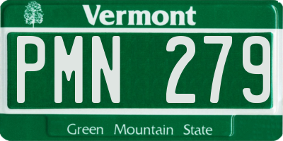 VT license plate PMN279