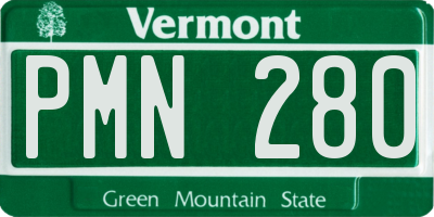 VT license plate PMN280