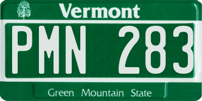 VT license plate PMN283