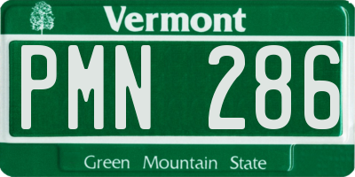 VT license plate PMN286
