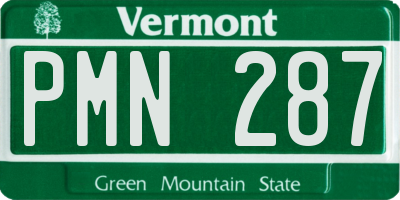 VT license plate PMN287