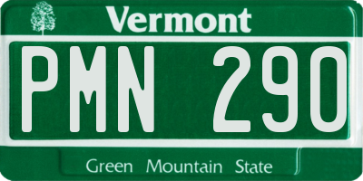 VT license plate PMN290