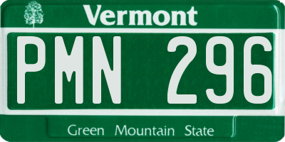 VT license plate PMN296