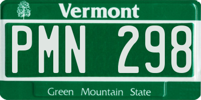 VT license plate PMN298