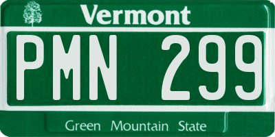 VT license plate PMN299
