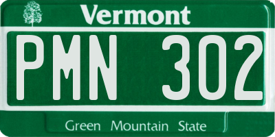 VT license plate PMN302