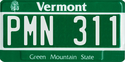 VT license plate PMN311