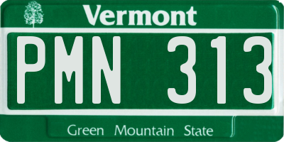 VT license plate PMN313