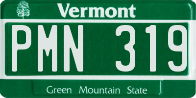 VT license plate PMN319