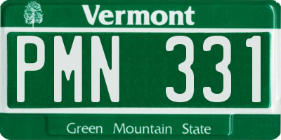 VT license plate PMN331