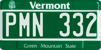 VT license plate PMN332