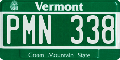 VT license plate PMN338