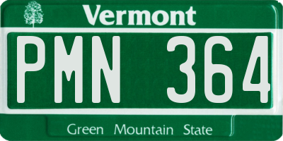 VT license plate PMN364
