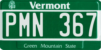 VT license plate PMN367
