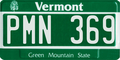 VT license plate PMN369